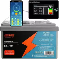 Qoltec ličio geležies fosfato akumuliatorius BMS LiFePO4 LCD/Bluetooth 12.8V 70Ah