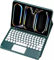 Strado Dėklas su klaviatūra Bluetooth touchpad do iPad Pro 13 Gen5 (žalia)