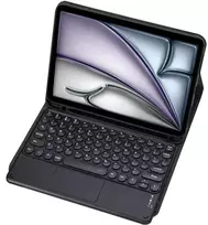 Strado „iPad Air 13 Gen6“ „Bluetooth“ klaviatūros dėklas su jutikliniu skydeliu (juodas)