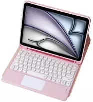 Strado Dėklas su klaviatūra Bluetooth touchpad do iPad Air 13 Gen6 (Rožinė)