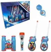 Joy Toy 4 viename rinkinys vaikams: racijos, žibintuvėlis, žiūronai, kompasas Batman Superman / 23933 Dc