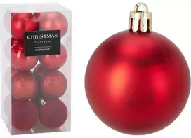 Mondex Christmas Gifts 16 BAMBLIŲ RINKINYS 5cm RAUDONAS
