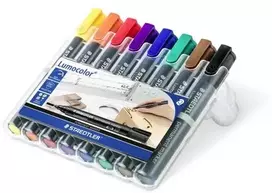 Staedtler 352 WP8, Juoda, Mėlyna, Ruda, Žalia, Oranžinė, Raudona, Violetinė, Geltona, Daugiaspalvė, 2 mm, 8 vnt.