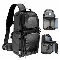 K&F 10L Sling Crossbody foto kuprinė DSLR fotoaparatui / KF13.176 / Juoda