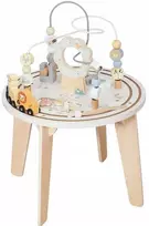 Medinis Montessori veiklos staliukas su magnetiniu traukiniu