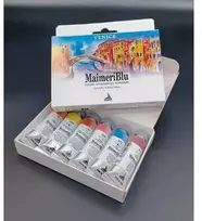 MaimeriMėlynų akvarelinių dažų rinkinys „Venice“ - 6 tūbelės, 12 ml - Profesionalūs akvarelės dažai