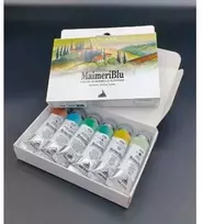 MaimeriBlu akvarelinių dažų rinkinys „Tuscany“ - 6 tūbelės, 12 ml - Profesionalūs akvarelės dažai