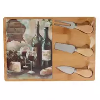 Excellent Houseware Sūrio lenta su peilių rinkiniu, 30 x 21 cm
