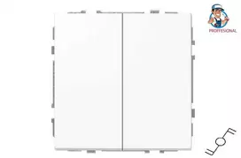 Perjungiklis LIREGUS MODERN, 2klav., mat. baltos spalvos