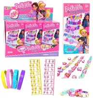 Lean Toys Apyrankių kūrimo rinkinys su pakabukais ir lipdukais, 4 reguliuojamos apyrankės