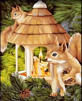 Tapyba pagal numerius Wizardi Beldizart Voverių broliai 40x50 cm L035