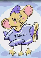 Tapyba pagal numerius Wizardi Beldizart Dažymas pagal skaičius rinkinys Pilot Mouse 13x16 cm MINI159