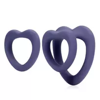 Loveline By Shots Širdies žiedų rinkinys – violetinė audra