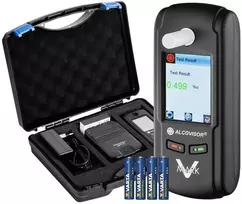 „AlcoVisor Mark V Plus“ (juodas) elektrocheminis alkotesteris su spausdintuvu