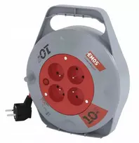 Emos Būgninis ilgintuvas Emos P19410N 10m 4 lizdai PVC 230V 10A 1mm2 IP20 raudona/juoda