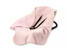 KIECZMERSKI Muslin vystyklė - antklodė kūdikio nešiojimui, kaušinė sėdynė 75x75 cm MUSLIN medvilnė 100% pudra rožinė