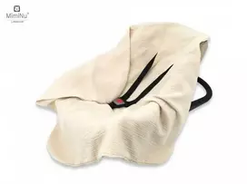 KIECZMERSKI Muslin vystyklė - antklodė kūdikio nešiokles, kaušinė sėdynė 75x75 cm MUSLIN medvilnė 100% smėlio spalvos