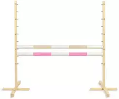 Šuolių kliūtis Hobby Horse 120 cm smėlio ir šviesiai rožinė su dviem kartelėmis