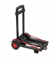 Keeeper lengvai sulankstomas transportavimo vežimėlis, kurio keliamoji galia iki 50 kg. Mick 34x24.5x93.5cm juodas