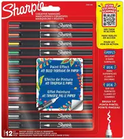 Kūrybiški Sharpie akriliniai žymekliai pagrindinių spalvų (kūginis galiukas) 12 vnt. - 2201183