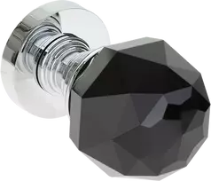 Vidaus durų rankena Kuchinox Knob Crystal, KTK_09NB, Chrome/Juodas