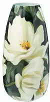 Home Styling Collection Vaza metalinė 30cm, baltos gėlės