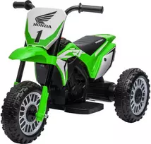 HOMCOM Vaikiškas elektrinis motociklas, 6V vaikiškas motociklas su garso signalu, įjungiama muzika, vaikiška transporto priemonė, 3km/h, 3-6 metų, žalias