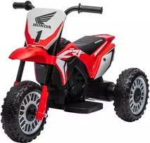 HOMCOM Vaikiškas elektrinis motociklas, 6V vaikiškas motociklas su garso signalu, įjungiama muzika, vaikiška transporto priemonė, 3 km/h, skirtas 1,5-3 metams, raudonas