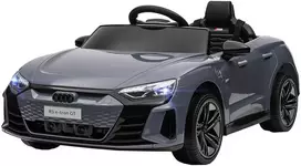 HOMCOM vaikiškas elektromobilis 12V, su 2,4 GHz nuotolinio valdymo pultu, 2 varikliai, vaikiškas automobilis su 4 amortizuotais ratais, garsiniu signalu, priekiniais žibintais, muzika, švelniu paleidimu, pagalbiniu ratu, skirtas 3-5 metų vaikams, pilkas