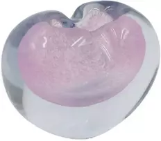 Stiklinė širdelės formos dekoracija/vaza – 15×8.5×11 cm