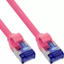 „InLine®“ plonas jungiamasis kabelis, Cat.6A, S/FTP, TPE (LSZH) lankstus, PoE, rausvai raudonas, 3m