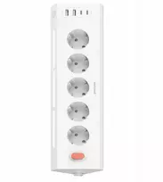 Proove Viršįtampių apsaugos maitinimo laido prailgintuvas 5xac 2xusb 2xusb-c 1.6m / Psps25002202 / Prizmės lizdo maitinimo laidas
