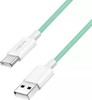 LogiLink USB-A - USB-C 1,5 m nailono pintas žalias