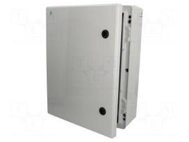 Enclosure: wall mounting | X: 356mm | Y: 456mm | Z: 162mm | ABS | grey