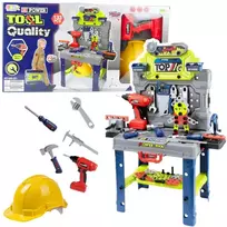 Lean Toys Vaikiškas darbinis stalas su įrankiais, 133 dalys