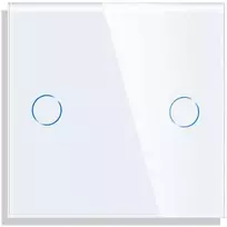 Dvipolis sensorinis jungiklio dangtelis Feelspot, baltas, 47x47mm