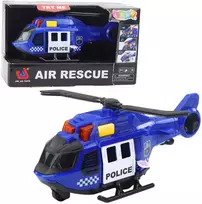 Lean Toys Policijos sraigtasparnis su kranu ir šviesos bei garso efektais, 21.5x9x8.5 cm