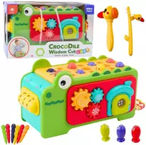 Lean Toys Montessori lavinamasis kubas su krokodilu ir cimbolais