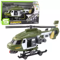 Lean Toys Karinis sraigtasparnis su kabliu ir neštuvais 1:16