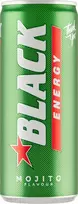 Black Juodas Juodas Gazuotas energinis gėrimas „Mojito“ 250 ml