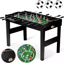 Stalo futbolas namams, su 22 žaidėjais, 115x60x78 cm stalo futbolas, juodas stalo futbolas, stalo futbolo žaidimas