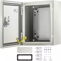 Elektros dėžutė plieninė, NEMA 4X, IP66, 25x20x15cm, lauko/vidaus, hermetiška, jungiamųjų dėžių korpusas