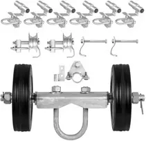 Stumdomų vartų komplektas, 6 colių stumdomi ritinėliai bėgiams sujungti, maks. 272.15 kg, tvirti vartų ritinėliai, plieniniai vartų ritinėliai
