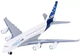 Metalinis keleivinis lėktuvas „Airbus A380-800“, baltas orlaivis, 11 cm