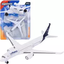 Metalinis „Airbus A350-900 Lufthansa“ keleivinis lėktuvas, baltas orlaivis, 10 cm