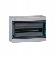 Paviršinio montavimo paskirstymo skydas Kanlux 38453 KDB-IP65-S18T 1x18 IP65 skaidrios durys pilkos spalvos