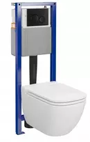 Mygiamasis nuleidimo mygtukas Alca plast S4005-015 / CERSANIT / SYSTEM 40 / MZ CASPIA / DS DUR WO ŁW / MYGT. LUNA Juodas MATINIS