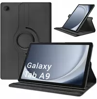 Strado 360° besisukantis planšetinio kompiuterio dėklas, skirtas „Samsung Galaxy Tab A9 8.7“ (juodas)