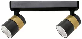 Lubinis šviestuvas Light Prestige Anillo LP-770/2W BK juostinis lubinis šviestuvas, 2x50W GU10, juodas/auksinis