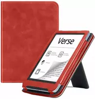Strado Dėklas Strap su laikikliu i podstawką do PocketBook Verse Pro 629 634 Raudona